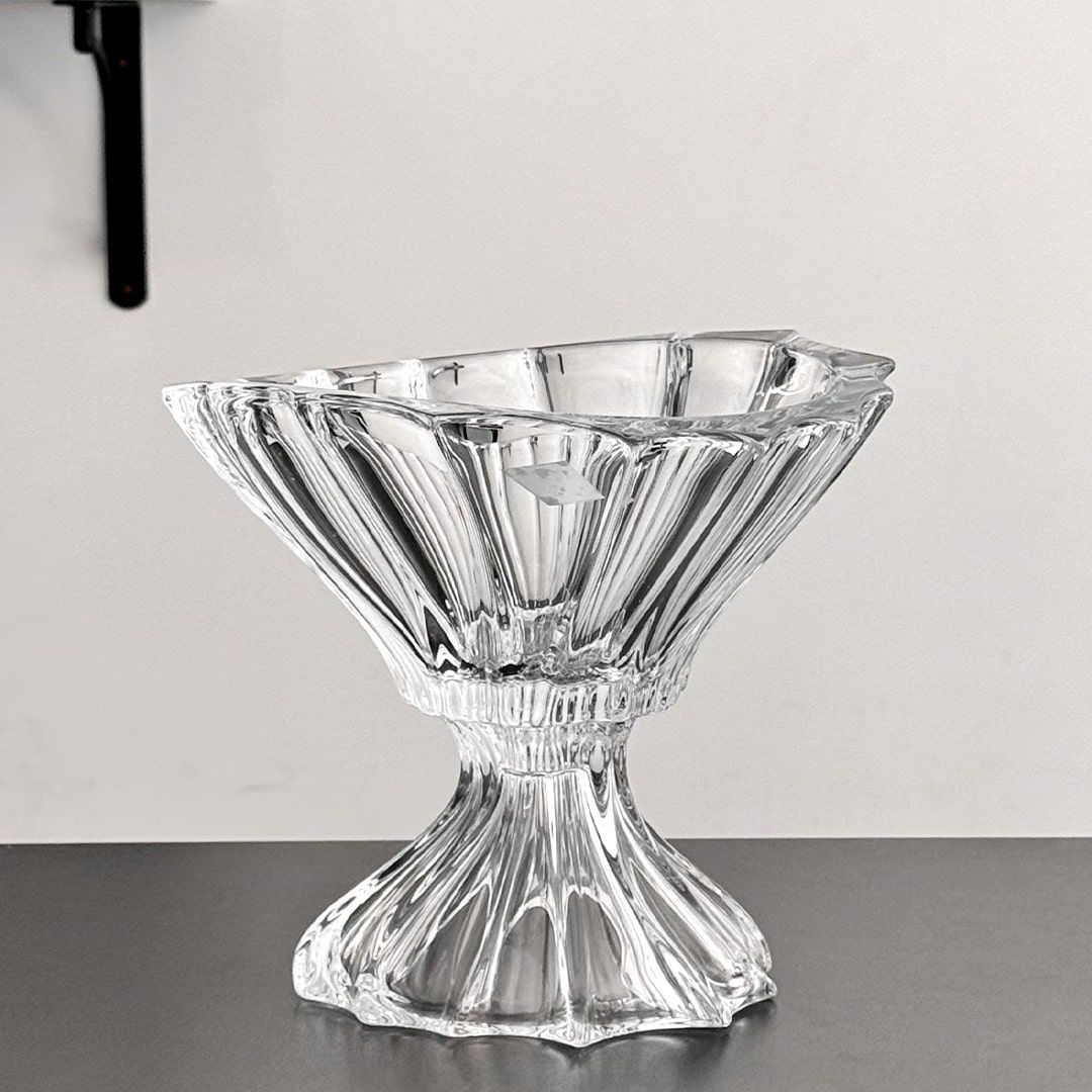 Bomboniera cu picior din cristal bohemia