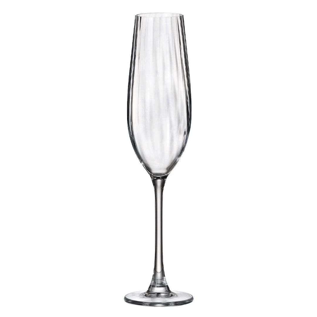 Pahare pentru sampanie din sticla Bohemia de 260ml