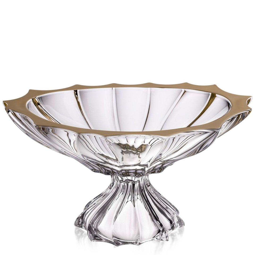 jardiniera pe picior din cristal Bohemia