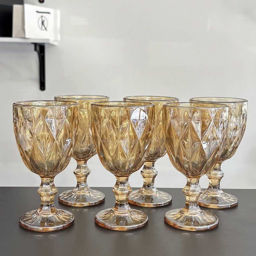 Set de 6 pahare aurii