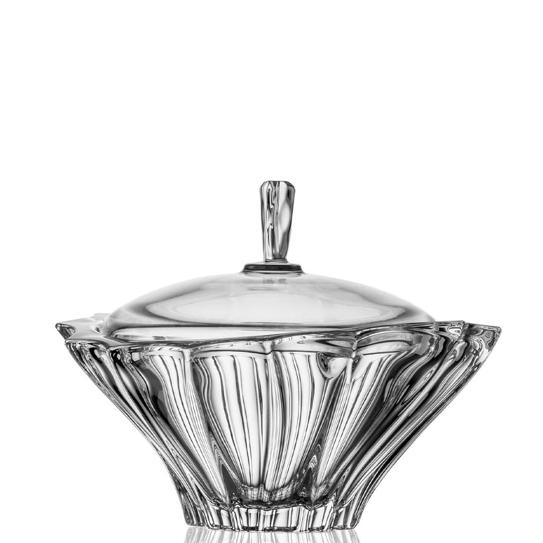 Bol cu capac din cristal Bohemia