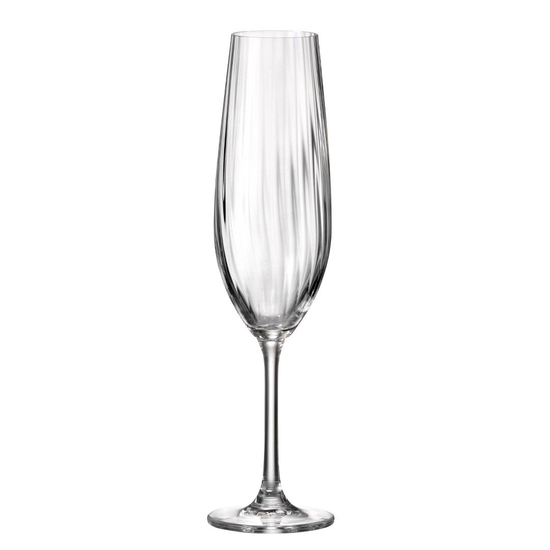 pahare pentru sampanie din sticla Bohemia 260ml