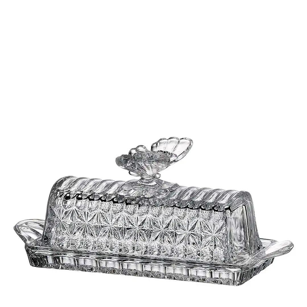 Untiera din cristal cu capacul fluture
