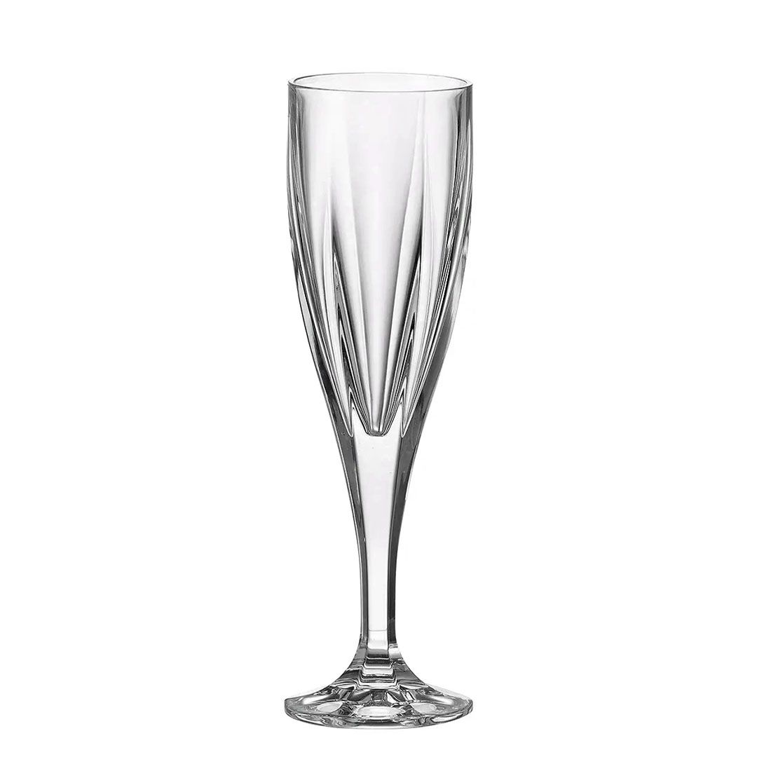 pahare pentru sampanie din cristal Bohemia 