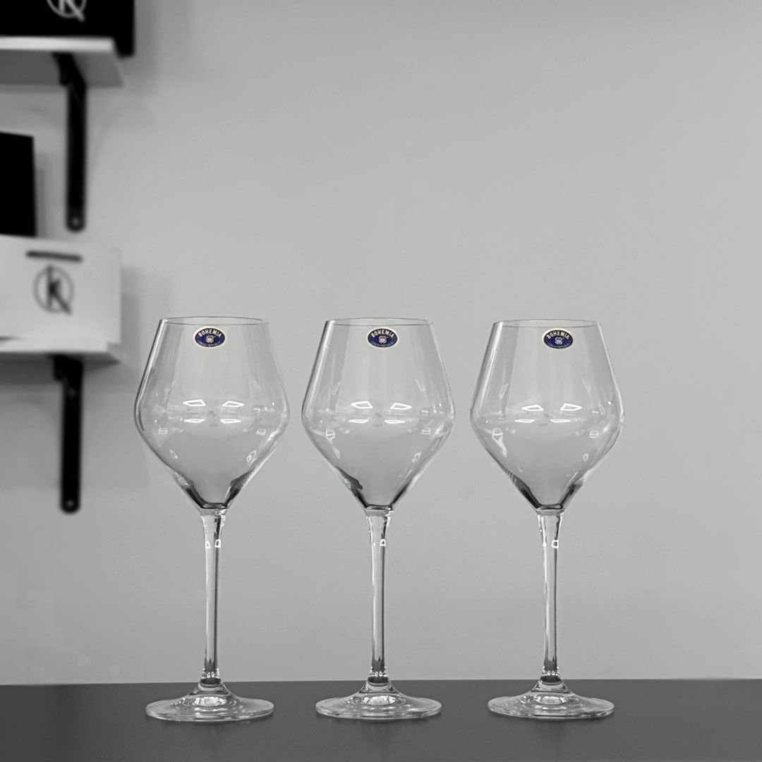 Pahare pentru vin din sticla Bohemia de 400ml