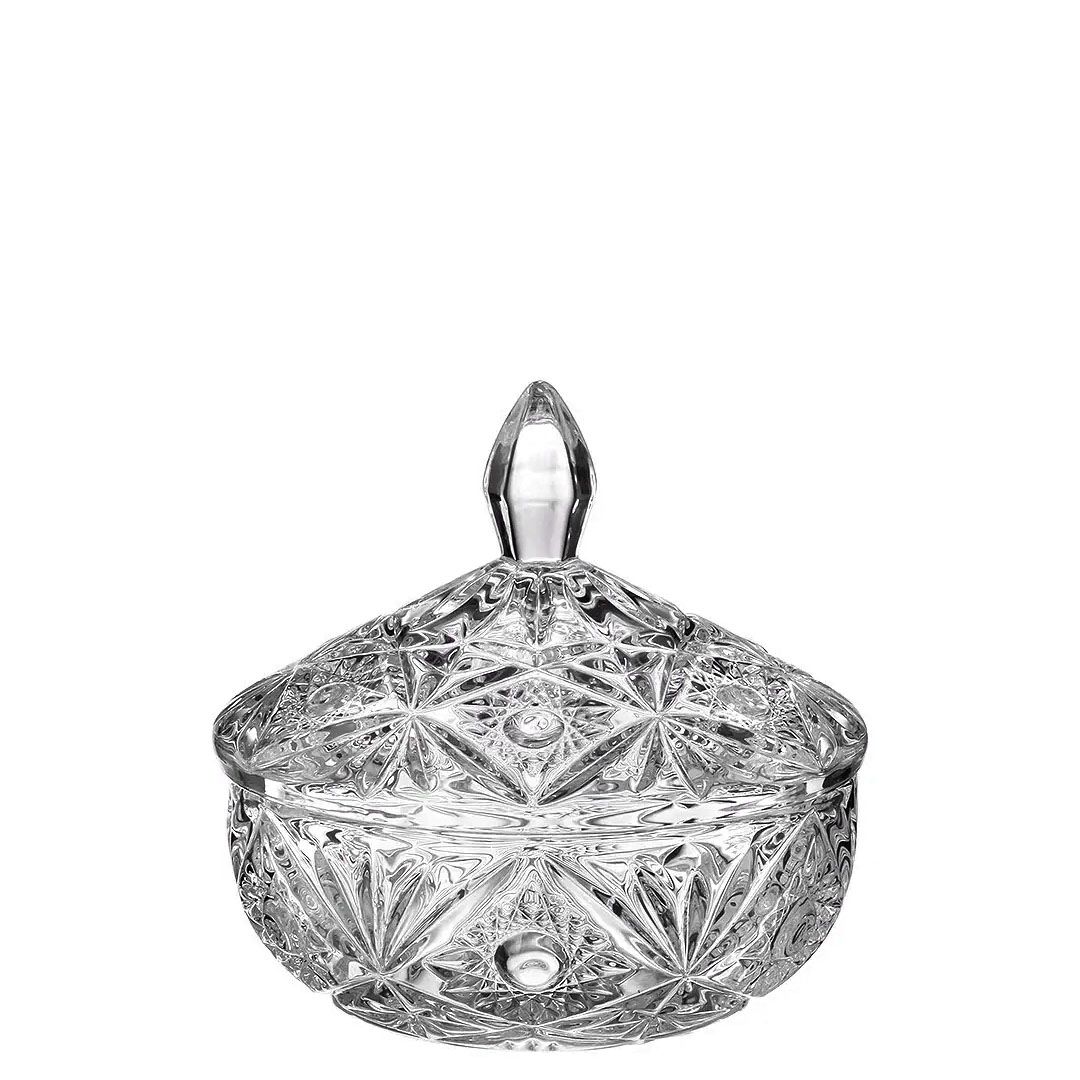 Bol cu capac din cristal Bohemia
